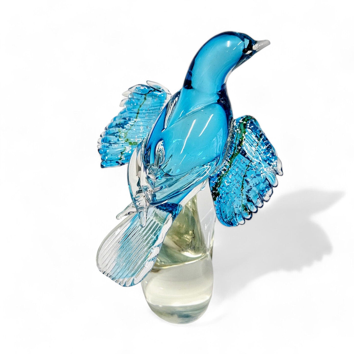 Formia Italy Glass Blue Birds of Paradise | Murano Glass Limited Edition Signed