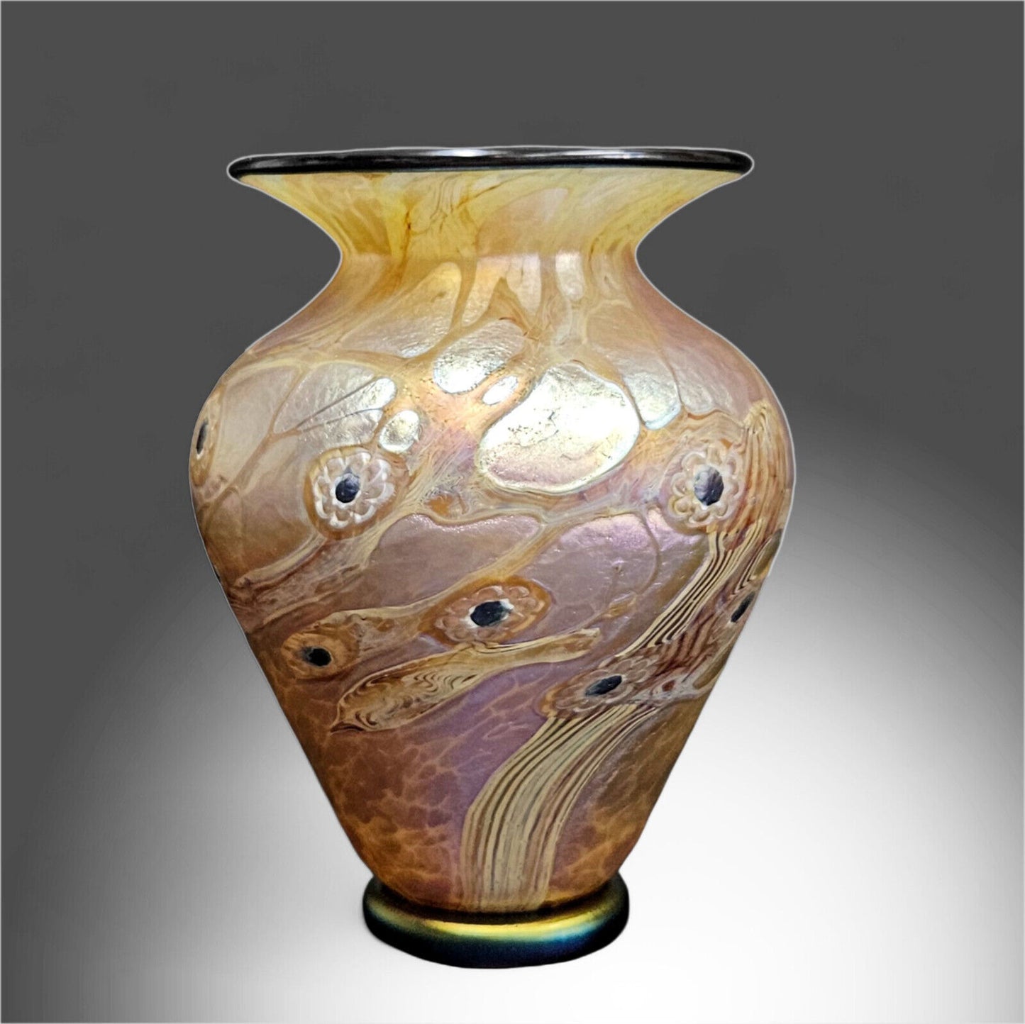 Lundberg Cypriote Glass Art Vase | Signed and Dated 2011 | 5.75 Inches Tall