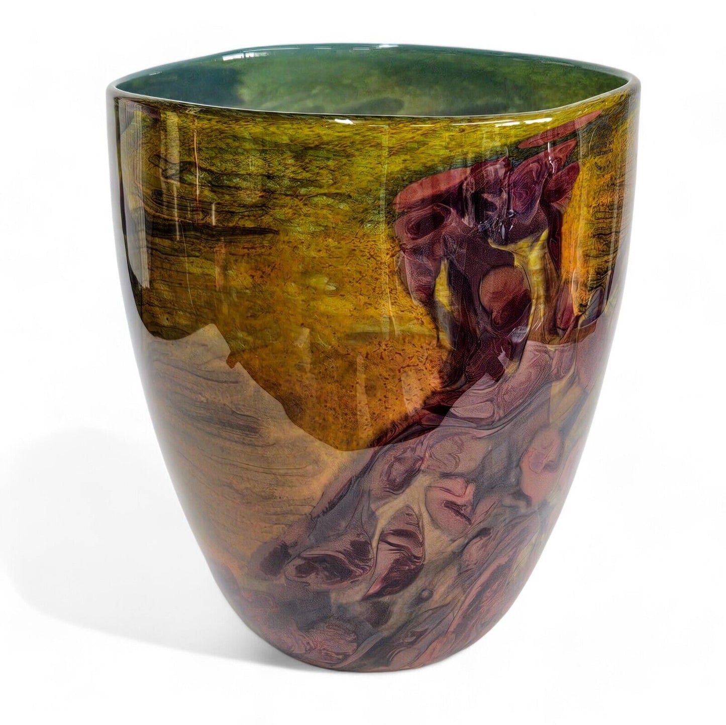 Melting Pot Glassworks  Large Centerpiece Vase | Smith Walker Blown Glass Vase