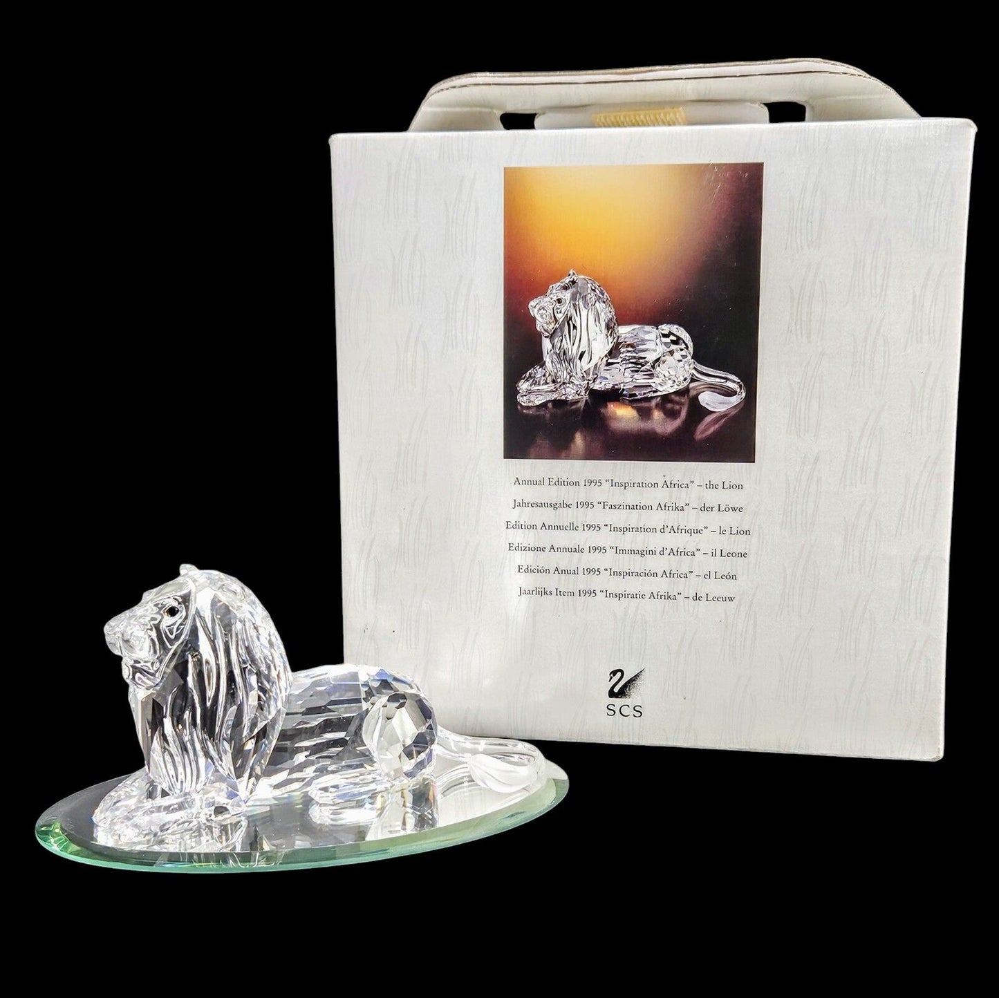 Swarovski Crystal 1995 Inspiration Africa THE LION (MINT in Original Box)